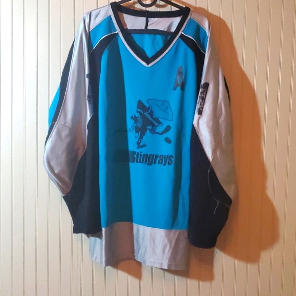 Teal blue hockey jersey X/XL